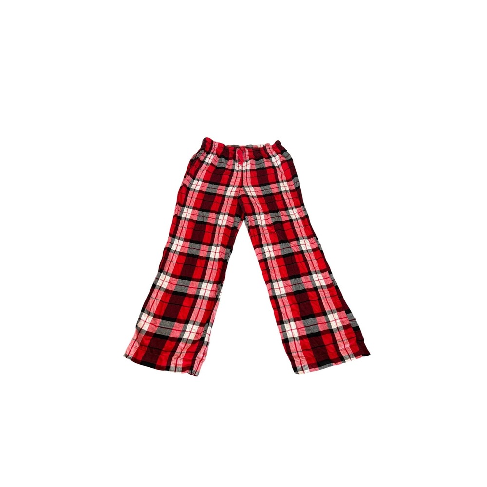 PINK Victoria's Secret Red‎ Plaid Pajama Pants Wide Leg Drawstring Women  M